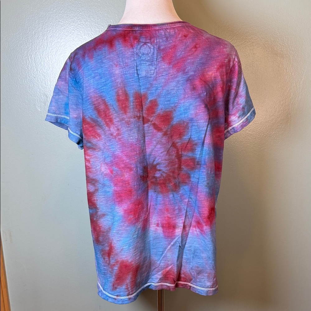 Tie-Dye Women's Top - Red and Blue - Picture 4 of 10